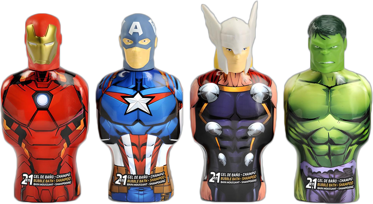 LORENAY SHAMPOO & BUBBLE BATH AVANGERS 4 FIGURES 350ML