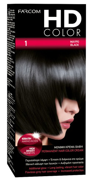FARCOM HD HAIR COLOR 60ML 1 COLOR 60ML