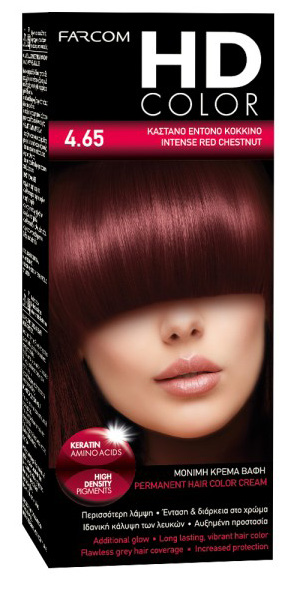 FARCOM HD HAIR COLOR 60ML 4.65 COLOR 60ML